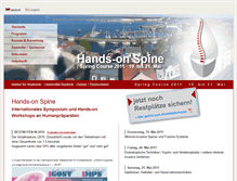 Tablet Screenshot of hands-on-spine.de